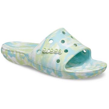 Chanclas Crocs Classic Marbled Hombre Turquesa | Mexico 1278RVDW